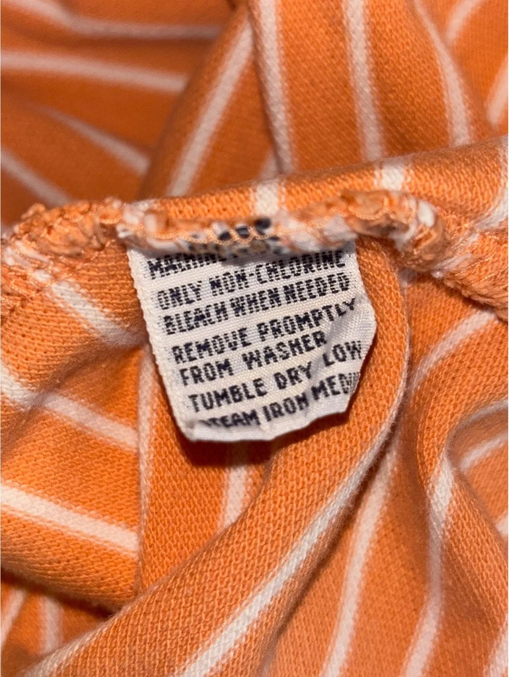 Polo Ralph Lauren Men Orange White Striped Polo Shirt Short Sleeve Size L